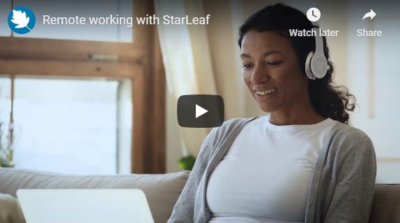 lady remote working with StarLeaf