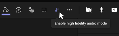 Enable high fidelity audio in Microsoft Teams
