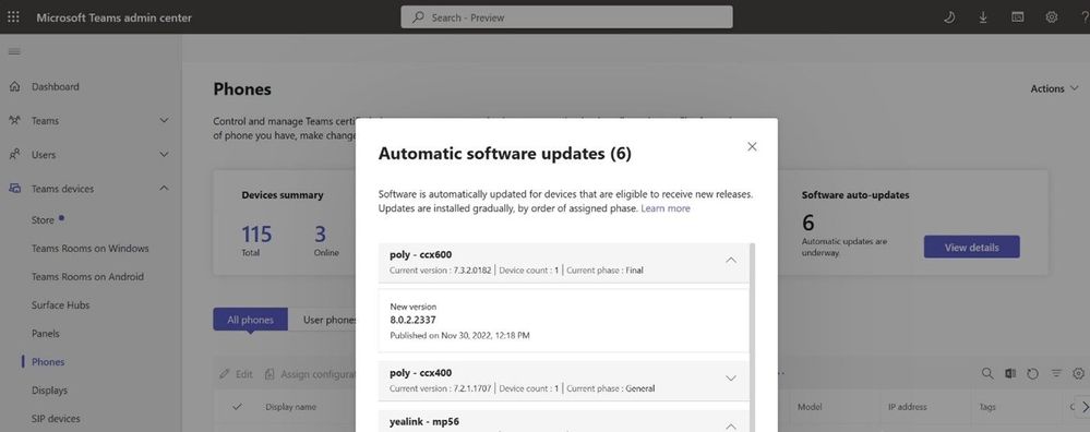 Microsoft Teams Rooms - Automatic Software Updates