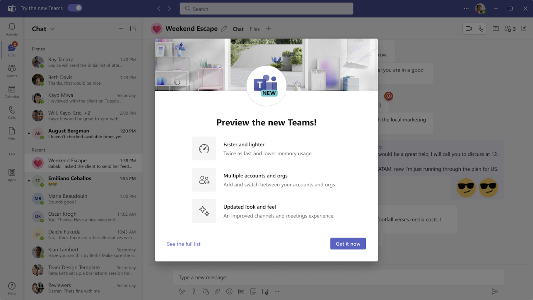 New Microsoft Teams