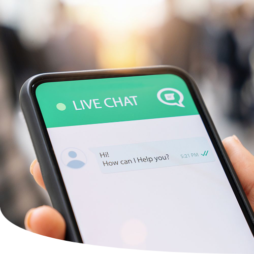 Person using Live Chat