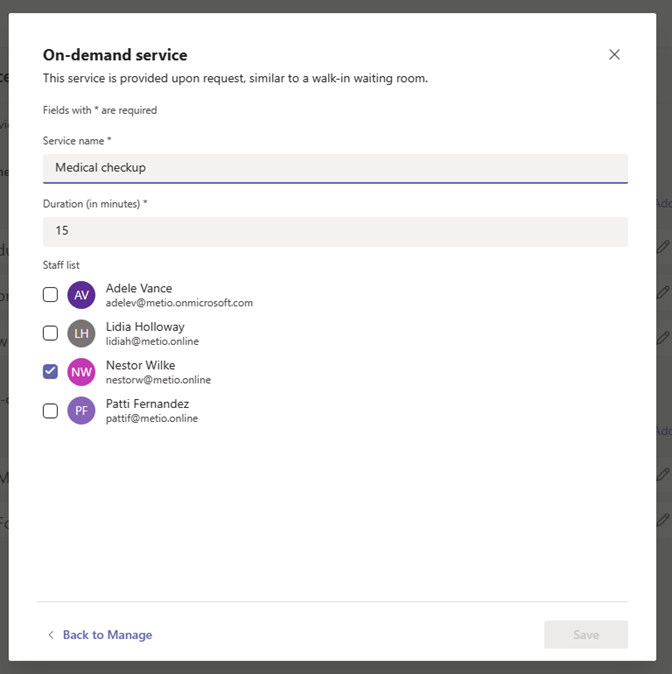Microsoft Teams - Virtual Appointments On-Demand Service