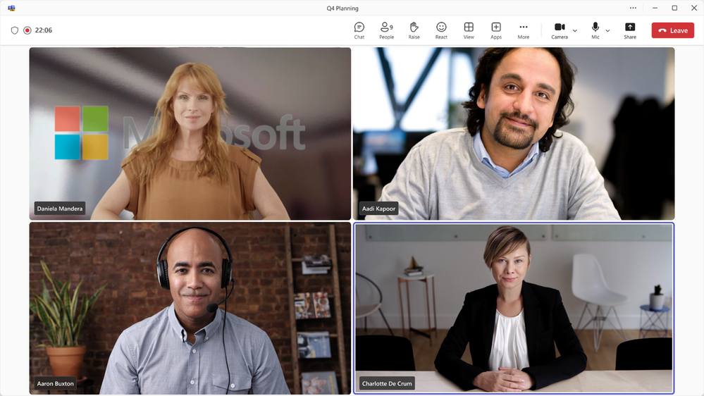 Microsoft Teams - Frosted glass background effect