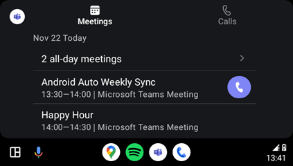 Microsoft Teams now supports Android Auto