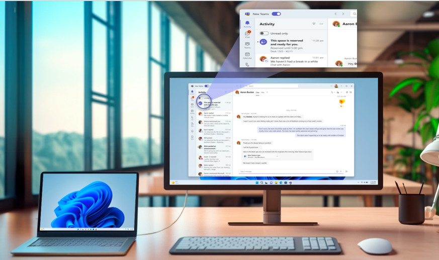 Bookable desk